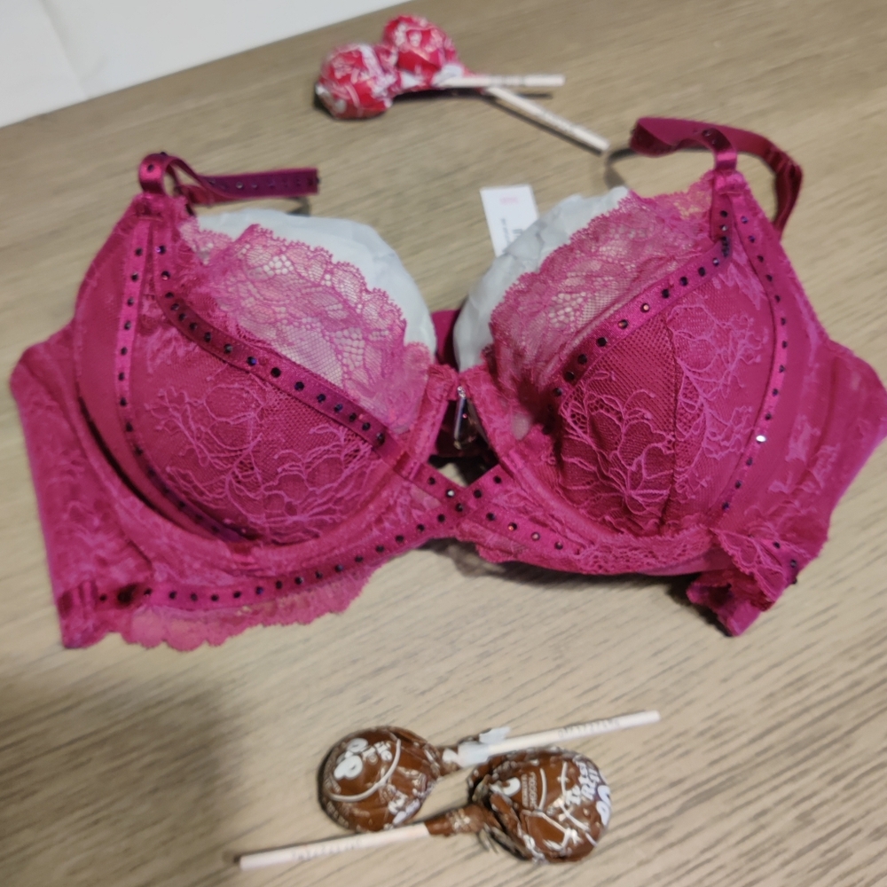 Elegant Pink Lace Bra, Lyra Contour. Adore Me